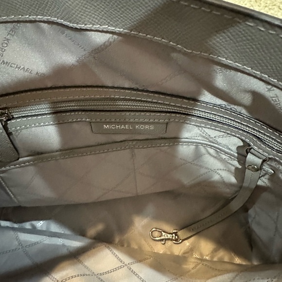 Michael Kors Gray Saffiano Leather Tote - Picture 7 of 11